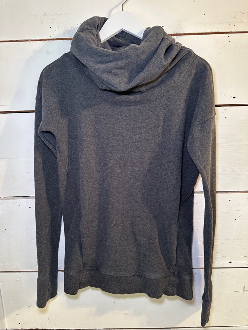 Lululemon Womens Stress Less Hoodie Heathered Dark Gray
